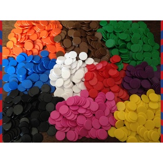 100 piezas de plástico opaco juego de mesa contadores tiddly winks numeracy enseñanza