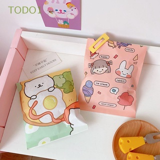 TODO1 Stolag Bolsa de galletas y dulces Coreano Envoltura de regalo Bolsa de papel Oso de flores Chica Mini Embalaje de aperitivos INS Dibujos animados encantadores