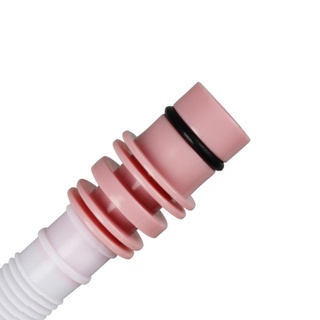 [exterior] tubo de plástico largo flexible melodica pianica con accesorios de boquilla rosa (2)
