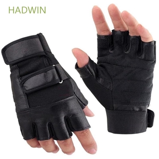 hadwin - guantes cálidos para motocicleta, ciclismo, medio dedo, motociclista, hombres, conducción al aire libre, sin dedos, multicolor
