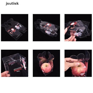 jsutisk 5x creativo pvc transparente caja de caramelos decoración de navidad caja de regalo embalaje mx