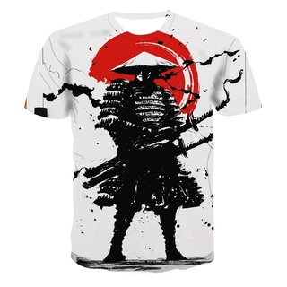 Kid Japonés Samurai Camiseta T Harajuku Streetwear Ninja Tees Masculino