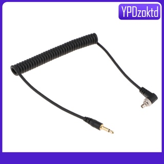 Cable de sincronización de PC Flash de 3,5 mm a macho con bloqueo de tornillo para CANON 7D 5D II 1D 1DS/YongNuo RF-602TX/ NIKON D3S D2X D2H