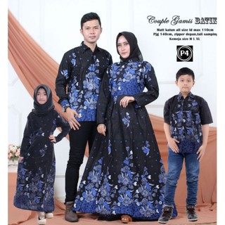 Batik pareja familia, sania ruffle ori ndoro jowi dnt batik patrón en SHOPEE