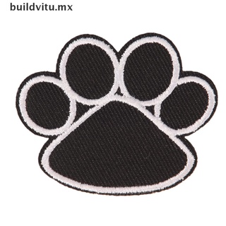 【buildvitu】 footprint iron on patch embroidered applique sewing clothes stickers garment [MX]
