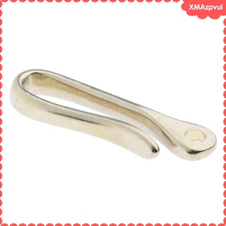 [xmazpvul] Solid Brass U Hook Key Loop Pocket Clip Simple Style Car Keychain for Men Women