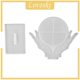 [LOVOSKI] molde de silicona para espejo de maquillaje, diseño de resina epoxi, para niñas (1)