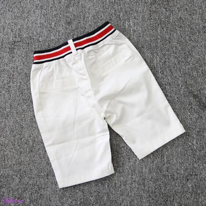 Otoño bebé niño caballeros manga corta conjunto de ropa de algodón rayas camisa+pantalones cortos baju (5)