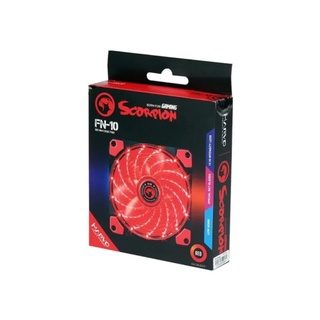 Ventilador para Gabinete Marvo FN-10 1,200 RPM Color Rojo (2)