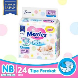 Premium Merries cinta de pañales NB24 NB 24/ Pampers bebé recién nacido