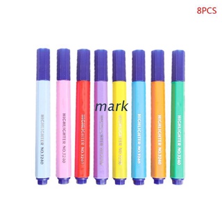 mar. 8 pzs/juego de rotuladores de Color caramelo/marcador/marcador Pastel líquido/tijera fluorescente/dibujo