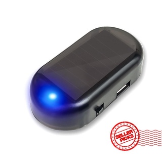 universal coche falso energía solar alarma lámpara de seguridad parpadeante robo antirrobo sistema led flash h9f4