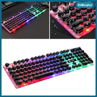 [[qfav]] teclado para juegos con cable limeide led arco iris rgb retroiluminado con retroiluminación teclas multimedia teclado óptico iluminado ratón combo