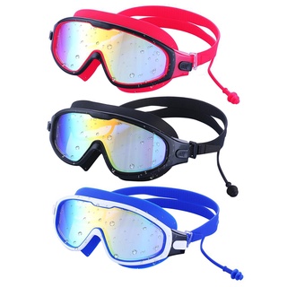 gafas de natación de marco grande impermeable anti-niebla hombres mujeres deportes acuáticos gafas (2)