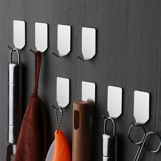 ✨Inventario disponible✨8 ganchos adhesivos de acero inoxidable autoadhesivos para almacenamiento de pared, baño, cocina (1)