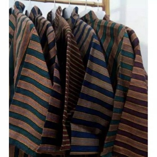 || Camisa estriada | Ropa estriada javanese para hombre | Javanese ropa personalizada |Surjan estriado