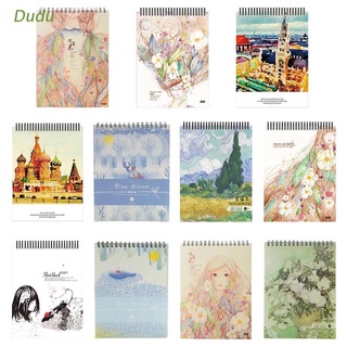 Dudu 50Sheets A4 papel acuarela cuaderno de bocetos pintura dibujo diario cuaderno