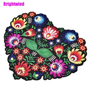 [Brightwind] 1 pza parches con bordado de flores en forma de corazón para ropa plancha en apliques (3)