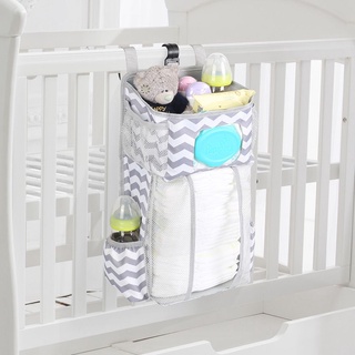 MIPING Durable Hanging Storage Bag Multi-function Nappy Organizer Pocket Crib Bed Diaper Pocket Portable New Nappy Bag Breathable Bedding Nursing (7)