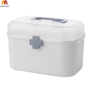 Mr 3/2 capa portátil botiquín de primeros auxilios caja de almacenamiento de plástico multifuncional familia Kit de emergencia caja con mango (3)