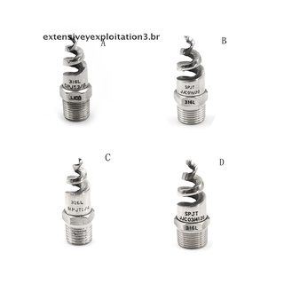 (extensivey Exploitation3.Br)nuevo 1/4" 1/2" de acero inoxidable Espiral cono atomización boquilla rociadora cabezales.
