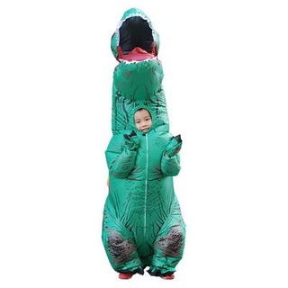 Disfraz inflable de dinosaurio T Rex niños vestido traje de Halloween Unisex Blowup Cosplay (4)