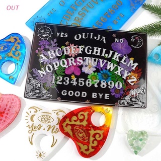 OUT 2Pcs Ouija-Board Planchette Moldes De Resina Gótico Juego De Mesa Llavero Colgante De Silicona Epoxi Para Hacer Joyas