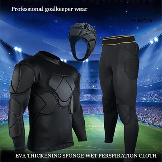 X fútbol entrenamiento deportivo portero protector de manga larga Top pantalones casco (1)