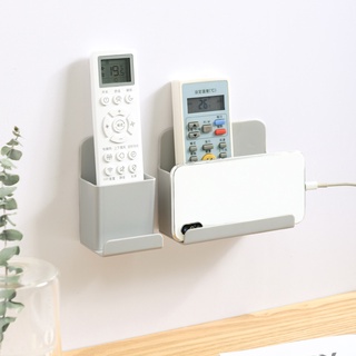 Caja de almacenamiento multifuncional montada en la pared, aire acondicionado con control remoto, soporte de enchufe para teléfono móvil