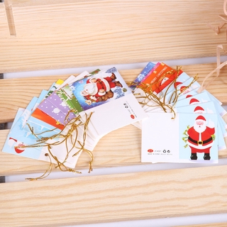 10 unids/paquete de navidad tarjeta de deseos tarjeta de deseos tarjeta de felicitación tarjeta de felicitación árbol de navidad decoración (3)