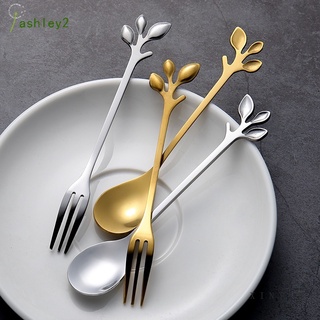 tenedor cuchara mango hoja modelo plata color oro aleación material para electrodomésticos de cocina ay