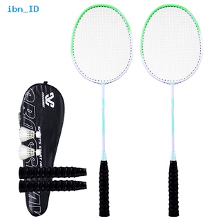 [Ibn] juego de raquetas de nailon con agarre suave, juego de raquetas de bádminton, agarre suave para adultos