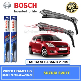 2 limpiaparabrisas de goma sin marco Suzuki Swift Original Bosch Clear Advantage