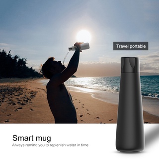 smart thermos taza de vacío de acero inoxidable de 400 ml con pantalla de temperatura recordatorio para beber taza de agua portátil
