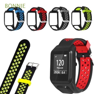 bonnie pulsera de silicona transpirable deportiva suave correa de reloj de doble color accesorios hombre mujeres moda reloj banda de reemplazo pulsera/multicolor