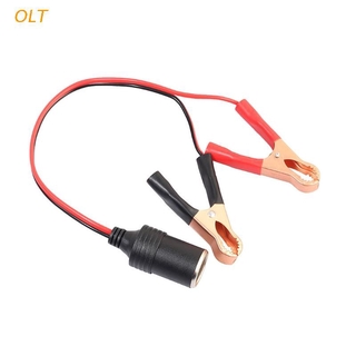 OLT Car Crocodile Clamp Charger Cable Clip Cigarette Lighter Socket Power Supply