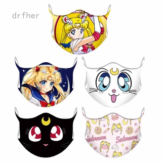 Anime Sailor Moon máscara Anime máscara cara hombres y mujeres máscara a prueba de polvo