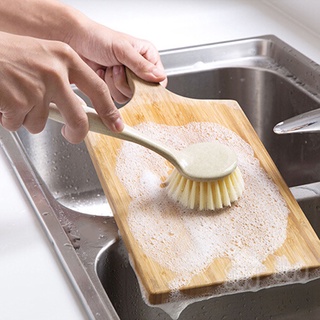 Mango largo olla platos cepillo de lavado fregadero cocina encimera herramienta de limpieza (3)