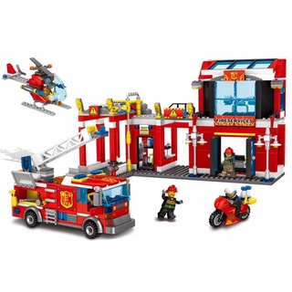Lego bloques de construcción Lego city juguetes para niños rompecabezas ensamblado ciudad bomberos serie