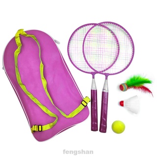 Auténtico En stock 1 Set Badminton Racket Kid Baby Outdoor Sports Tennis With Shuttlecock