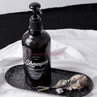 Lr- lavado de la botella de pelo acondicionador lociones dispensador de prensa INS Simple marrón embotellado baño ducha Gel recargable botellas