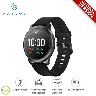 Original xiaomi Haylou LS05 Solar Smartwatch Deporte Metal Frecuencia Cardíaca Sueño Monitor IP68 Impermeable iOS Android Versión Global De Youpin Echo