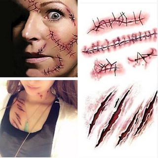 Calcomanías realistas del tatuaje del Horror con costuras no tóxicas para el tatuaje del maquillaje