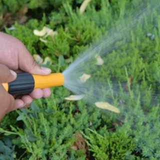 Amarillo jardín recto manguera boquilla pistola de pulverización cabeza agarre mango pulverizador de agua boquilla
