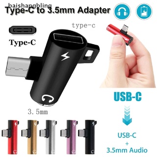 Bai USB C Adaptador De Carga De Audio Divisor De Auriculares Tipo A Jack De 3,5 Mm Convertidor Bling