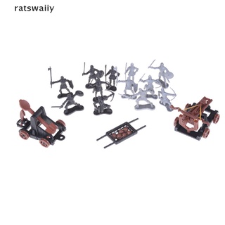 ratswaiiy 14pcs caballeros medieval juguete catapulta soldados figuras playset modelo juguetes regalo colección mx