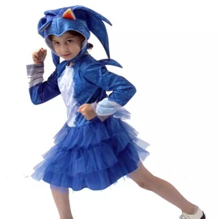 Disfraz de niña sonic disfraz de Halloween para niños Xl