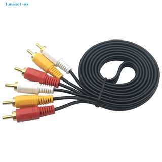 lunasol.mx Plug Play Audio Connecting Cord 3RCA to 3RCA Plug Play AV Audio Cable Lossless for DVD