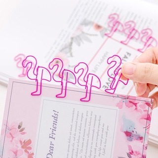 Papelería rosa flamenco marcapáginas Metal Memo Clip Clip Simple oficina Paperclip (1)