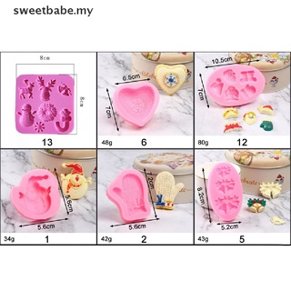[sweetbabe] 3d navidad decoración de silicona hecha a mano jabón vela piedra molde herramientas de pastel rosa [MY]